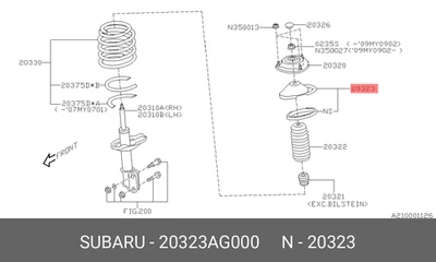 Asiento de resorte aislador de resorte helicoidal Impreza genuino SUBARU 20323AG000 Foto 1 de 2