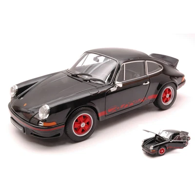 PORSCHE 911 CARRERA RS 1973 BLACK/RED 1:18 Welly Auto Stradali Modellino Nuovo - Immagine 1 di 3