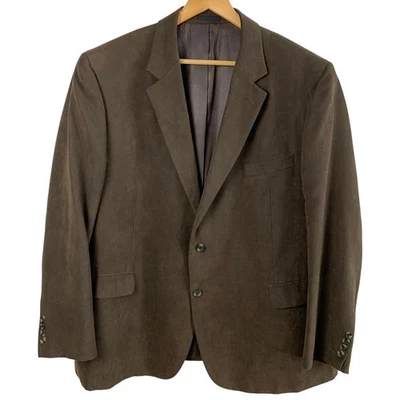 Andrew Fezza Size 50R Women's Microsuede Blazer Jacket Brown Career Travel - Image 1 of 4