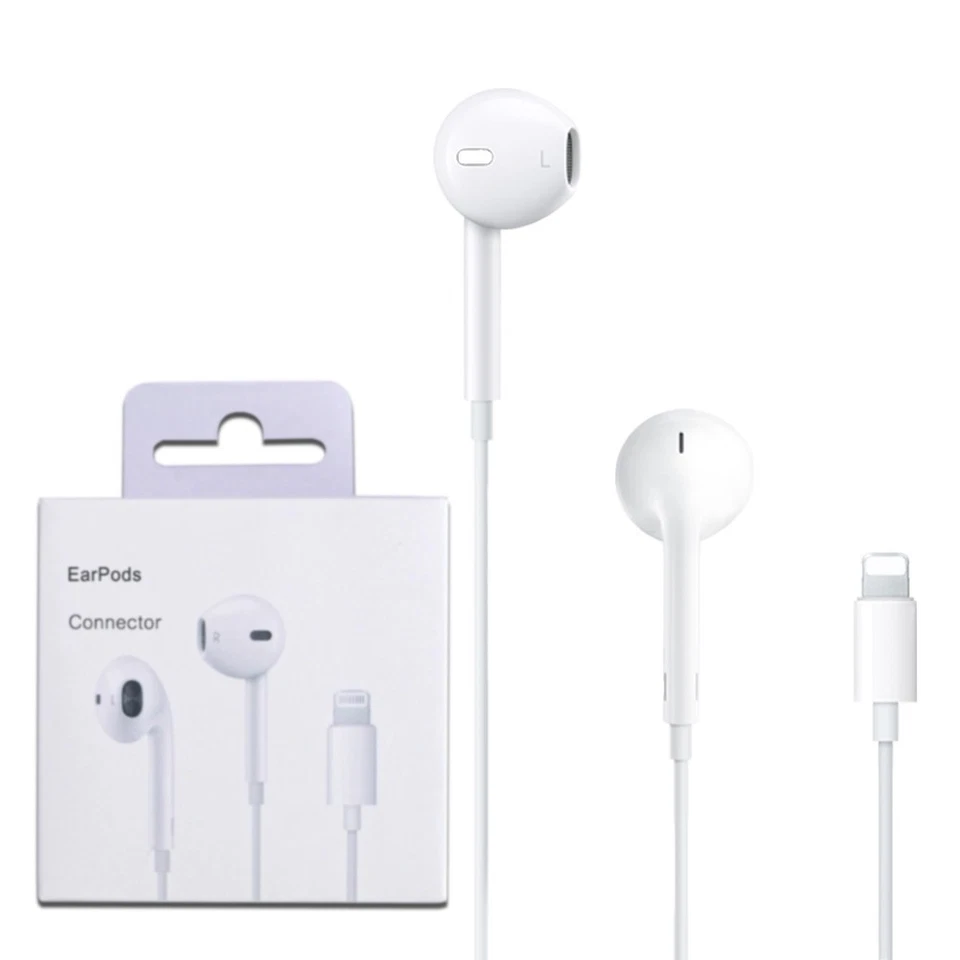 For Apple Ear-Pods Headphones with 8 Pin Connector for iPhone 14/13/12/11/XR/XS - Image 1 of 4