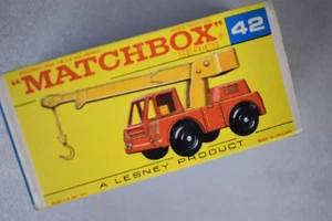 MATCHBOX TRANS. S/F NO. 42-A IRON FAIRY CRANE RARE RED BODY, YELLOW BOOM MIB - Picture 1 of 3