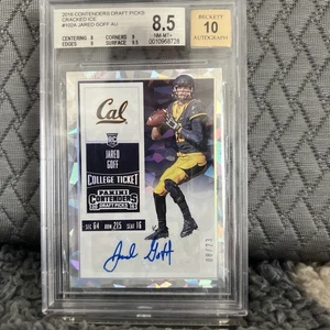Jared Goff 2016 Panini Contenders DP Ticket Cracked Ice #/23 BGS 8.5 Auto 10 RC - Bild 1 von 7