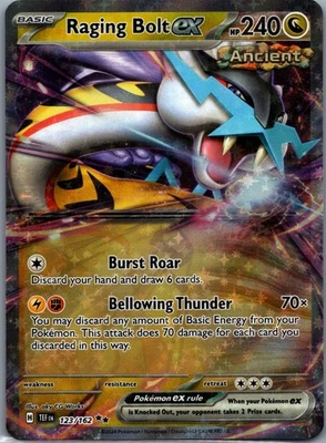 Raging Bolt ex Holo Double Rare SV05: Temporal Forces 123/162 NM - Image 1 of 2