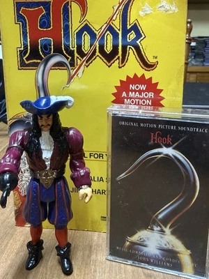 Hook Movie Lot Captain Figure 1991 Mattel Cassette Soundtrack Book Vintage 90s - Image 1 of 4