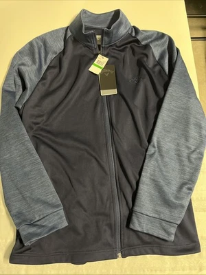 New With Tags Callaway Men's Large Full Zip Golf Wind Blue Jacket   - Image 1 of 4
