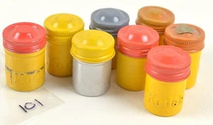 8) Kodak metal 35mm film canisters - Picture 1 of 4
