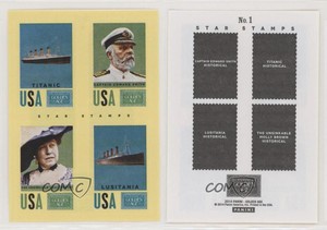 2014 Panini Golden Age Star Stamps Captain Edward Smith Titanic Lusitania #1