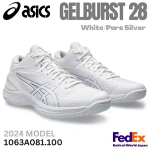 Asics Basketball shoes GELBURST 28 White/Pure Silver 1063A081 100 UNISEX NEW!! - Picture 1 of 13