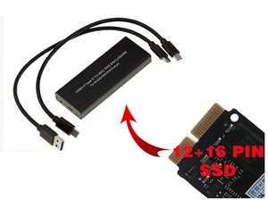 Housing USB 3.0 A C for SSD Mac 12+ 16 Pcie Products After 2015 - Chipset Plx - Afbeelding 1 van 4