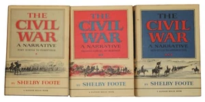 The Civil War A Narrative By Shelby Foote Book Set HC DJ 3 Volume 1958, 63, 74 - Picture 1 of 8