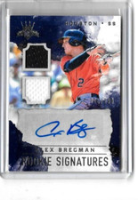ALEX BREGMAN 2017 DIAMOND KINGS ROOKIE SIGNATURES DUAL 2C JERSEYS & AUTOGRAPH