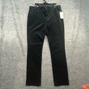 Lauren Ralph Lauren Womens Pants Size 14 Black Corduroy Pockets Cotton New - Picture 1 of 15