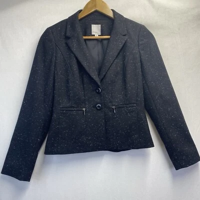 Blazer halógeno para mujer Petite Focus de un solo pecho dos botones muesca solapa 0P Foto 1 de 4