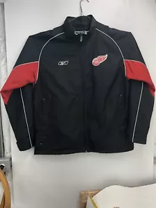 Reebok NHL Detroit Red Wings schwarze belüftete Jacke mit Reißverschluss Größe Large - Bild 1 von 12