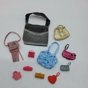 Barbie Doll Purse Lot of 11 Mixed Handbags Clutches Small Mattel Accessories  - Picture 1 of 12