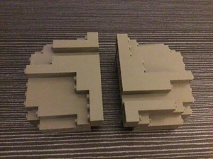 Lego Menge 2 dunkelgraue Platte 4x10x6 Felsen (6082) - Bild 1 von 3