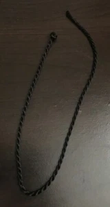"Collar de cuerda trenzada trenzada de 18"" negro" - Imagen 1 de 2