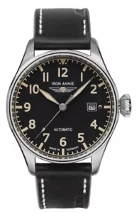Montre pour homme Iron Annie 5162-2 Flight Control en acier inoxydable cuir automatique - Photo 1 sur 2
