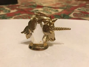 Vintage Brass Unicorn Crystal - Picture 1 of 3