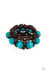 Paparazzi - Tropical Temptations - Blue Wooden Beads