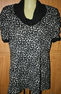 Top rue 21 Leopardo Talla XL Negro/Gris SS Foto 1 de 4