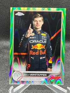 MAX VERSTAPPEN 2022 Topps Chrome Formula 1 GREEN RAY WAVE REFRACTOR 3/99 #1 - Picture 1 of 2