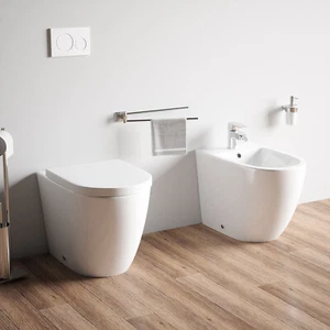 SANITARI IN CERAMICA FILOMURO VASO, BIDET E COPRI-WC MOD. ROMA BIANCO LUCIDO - Foto 1 di 7
