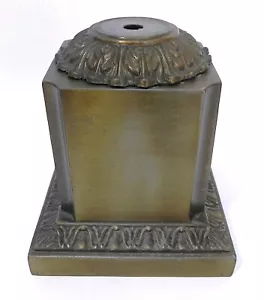 Lamp Parts Base Foot Brass Tone Cast Metal Victorian Ornate Vintage 6 1/8" Tall - Picture 1 of 20