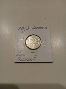 1913 A. Germany 1/2. Mark, SILVER. - Picture 1 of 2