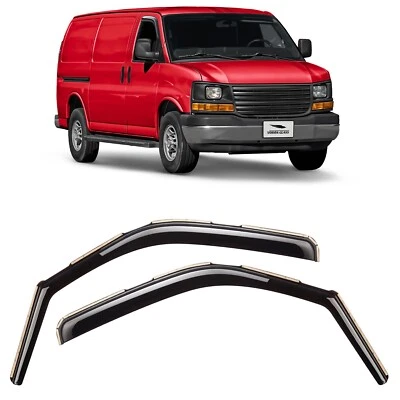 Viseras de lluvia protectores de lluvia para GMC Savana 2500/3500 1996-2025 Foto 1 de 4