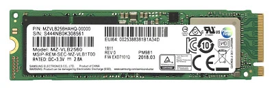 Samsung PM981 256GB M.2 NVMe-PCIe SSD, OEM Solid State Drive MZVLB256HAHQ 256 GB - Image 1 of 3
