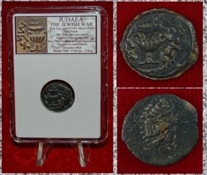 Ancient Coin Judaea THE JEWISH WAR Year 2 Freedom of Zeon Amphora Jerusalem Mint - Picture 1 of 4