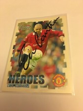 Eric Cantona Signed Manchester United Futera Football Card 1999