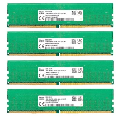 Hynix 64GB (4X16GB) DDR5 DDR5 4800MHz PC5-38400 UDIMM Memory Ram HMCG78MEBUA081N - Image 1 of 4