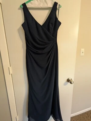 Azul Marino Formal Vestidos de Noche Talla 6 Petite Dress Foto 1 de 2