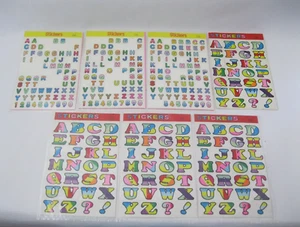 Stickers Lot Vintage Retro Alphabet Colorful Scrapbook Notebook Crafting - Picture 1 of 6