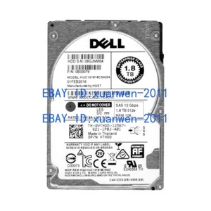 DELL 1.8TB SAS 12Gbps 512e RPM 10K HUC101818CS4204 DP/N VTHDD 0VTHDD - Afbeelding 1 van 3