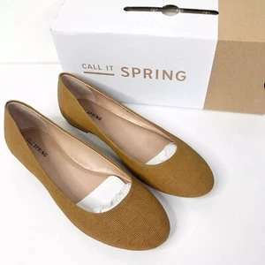 NEW Call it Spring Fibocchi Flats Tan Women's 8 - Picture 1 of 6