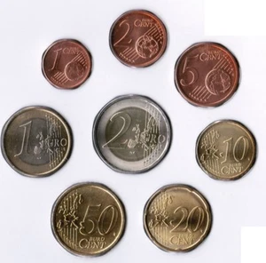 Belgium 1 Cent To 2 Mint State IN 8er Cover - Picture 1 of 1