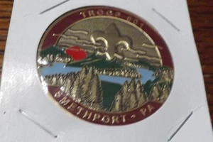 BOY SCOUT MEDALLION TOKEN COIN TROOP 501 SMETHPORT PA STAR LIFE EAGLE TRAIL - Picture 1 of 2