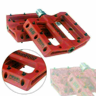 Pedal de plataforma plana SCUDGOOD poliamida MTB mountain bike bicicleta ciclismo - Imagem 1 de 4