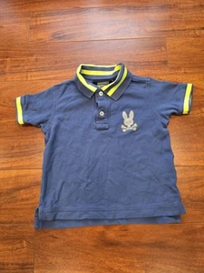 Psycho Bunny Boys Polo Shirt Size XXS/4 Blue - Picture 1 of 7