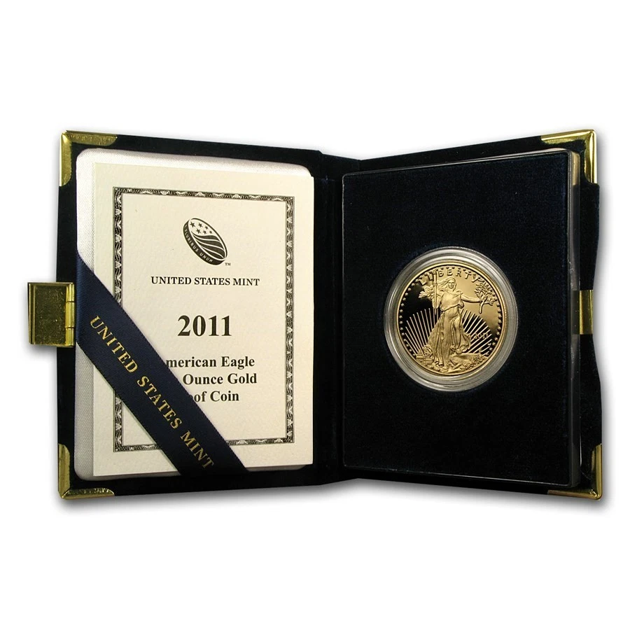 2011-W G$5 1/10 oz Gold American Eagle Proof - Certificado de autenticidade OMP - SKU-G5433 - ESTOQUE - Imagem 1 de 4