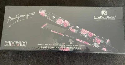 Royale Genius Heating Element 1.25" Pure Ceramic Plates Black Floral Pattern NIB - Image 1 of 2