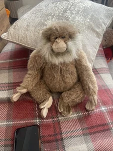 Hansa weiches Plüschtier 11 Zoll Salem Affe Rhesus Makaken neu ohne Etikett RAR - Bild 1 von 7