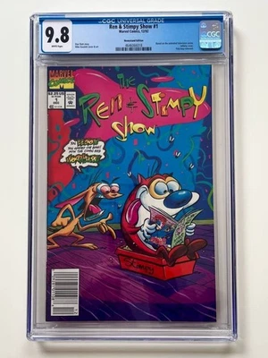 REN & (AND) STIMPY SHOW #1 NEWSSTAND CGC 9.8 WP (1992) - Image 1 of 4