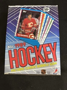 1989-90 Topps Hockey Wax Box 36 Packs Leetch Sakic RC Rookie Wayne Gretzky NHL - Picture 1 of 9