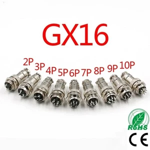 Enchufe de aviación 2,3,4,5...10 pines 16 mm GX16 metal macho hembra panel cable conector - Imagen 1 de 19