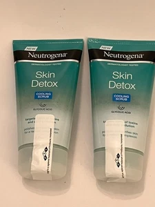 2 X Neutrogena Skin Detox Skin Cooling Gel Scrub Glycolic Acid Exp 10/2026 - Picture 1 of 1