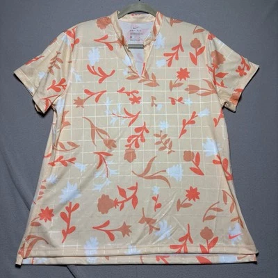 Nike Dri-Fit Breathe - Polo de golf manga corta floral naranja melocotón XL Foto 1 de 4